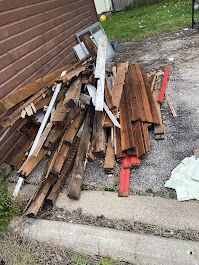 Construction debris removal job